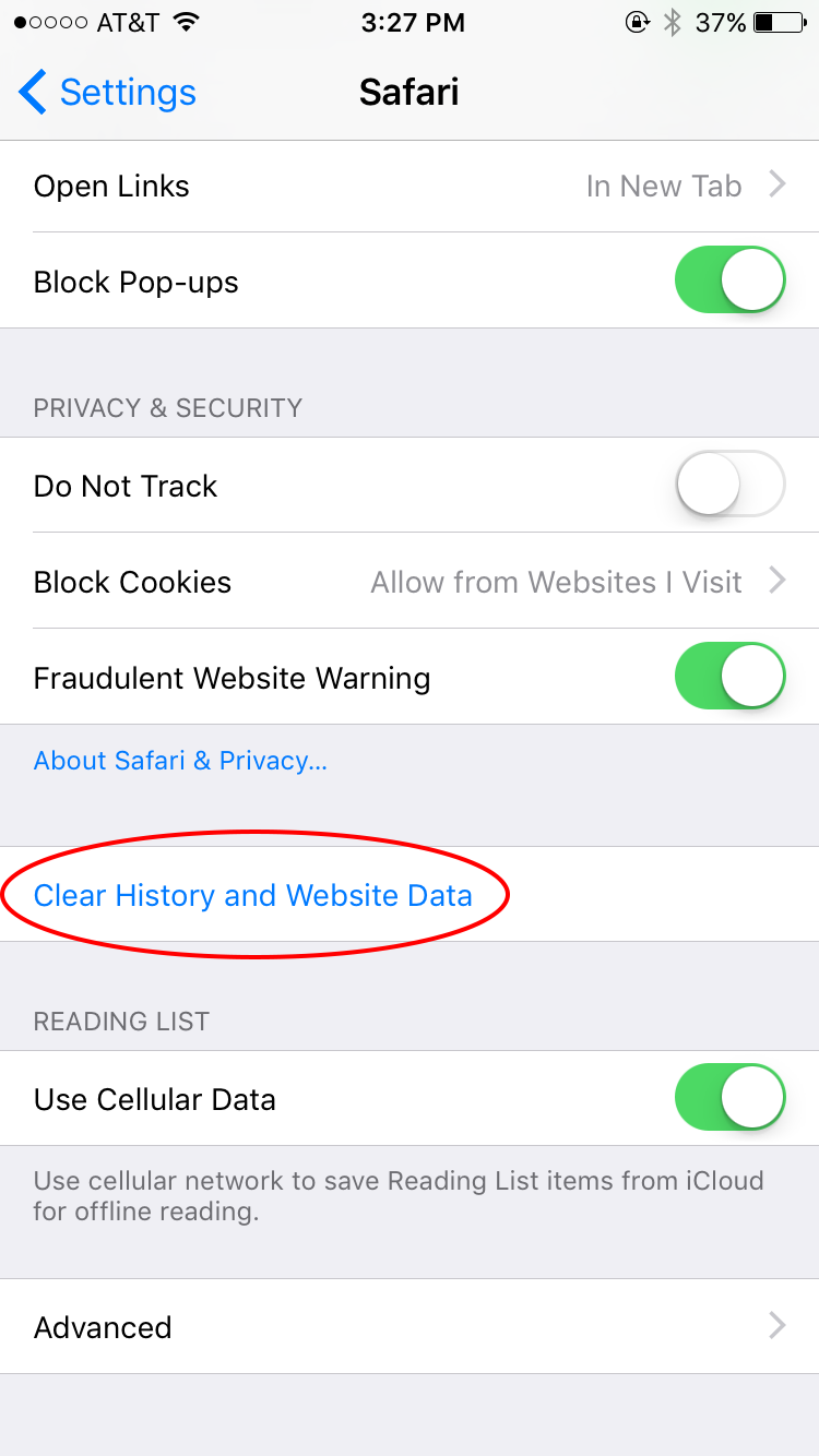 Clear the history, cache, and cookies from Safari on your iPhone, iPad, or  iPod touch - Apple Support